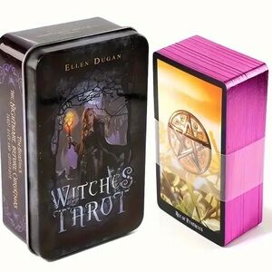 Mystical Witch's Tarot Deck with Tin Box